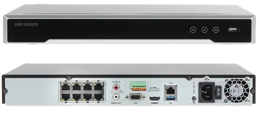 Hikvision Network Video Recorder, 8 Channel, USB Port, SATA Port, Black, DS-7608NI-Q2-8P(D)