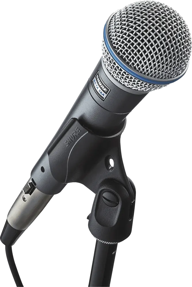 Shure Beta Dynamic Microphone, Wired, Handheld, Supercardioid Pickup Pattern, Neodymium Magnet, 58a