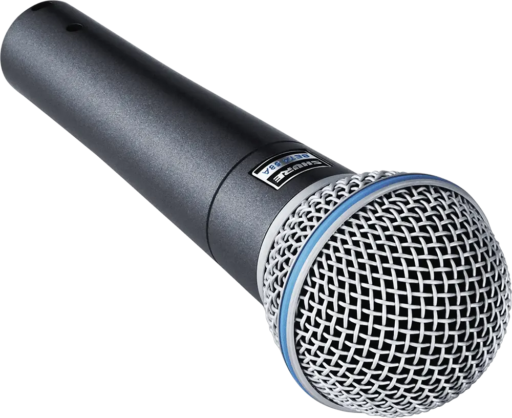 Shure Beta Dynamic Microphone, Wired, Handheld, Supercardioid Pickup Pattern, Neodymium Magnet, 58a