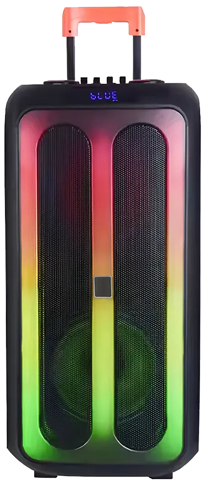 VOVO Wireless Speaker, 8 Inch, RGB Lighting, Digital Display, Remote Control, Black, V-2840