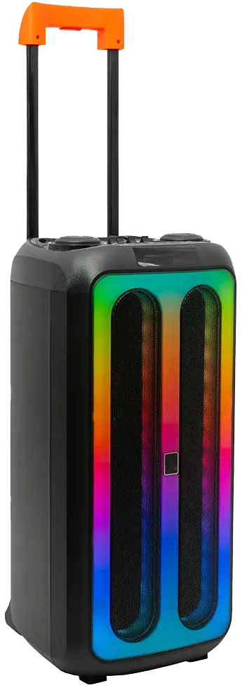 VOVO Wireless Speaker, 8 Inch, RGB Lighting, Digital Display, Remote Control, Black, V-2840