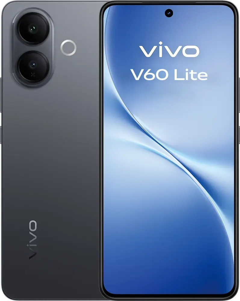 موبايل فيفو V60 لايت ثنائي الشريحة، ذاكرة 256 جيجابايت، رامات 8 جيجابايت، شبكة الجيل الرابع إل تي اي، أسود