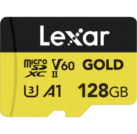 Lexar Professional Gold UHS-II SDXC Memory Card, 128GB, Read Speed ​​up to 280MB-s, MSGOLD128GB-BNNNG