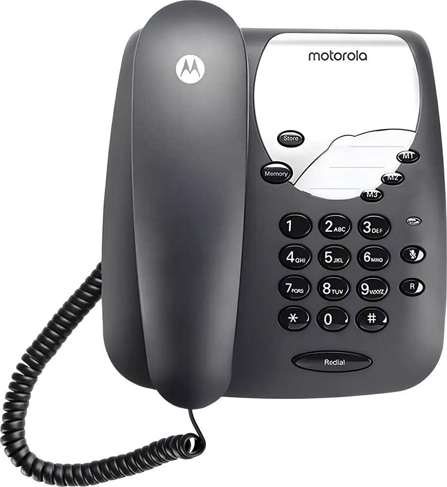 تليفون أرضي سلكي موتورولا، بدون شاشة، أسود، CT1