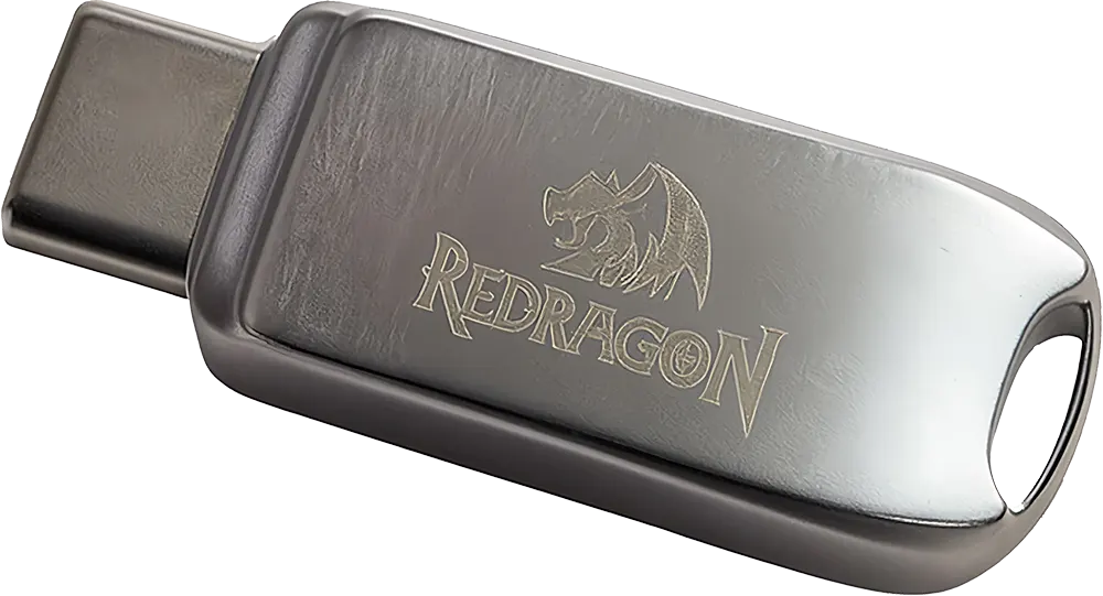 Redragon Flash Memory 128GB, USB3.2, Metal Design, Silver, RU012TYC3.2