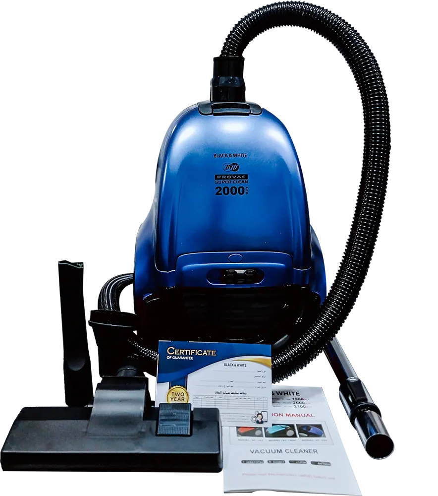 Black & White Vacuum Cleaner, 2000 Watt, with Dust Bag, 4 Liters, VC-232
