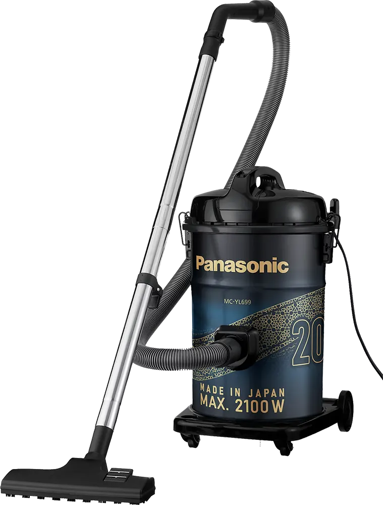 مكنسة كهربائية برميل باناسونيك، 2100 وات، 20 لتر، أسود، MC-YL699A