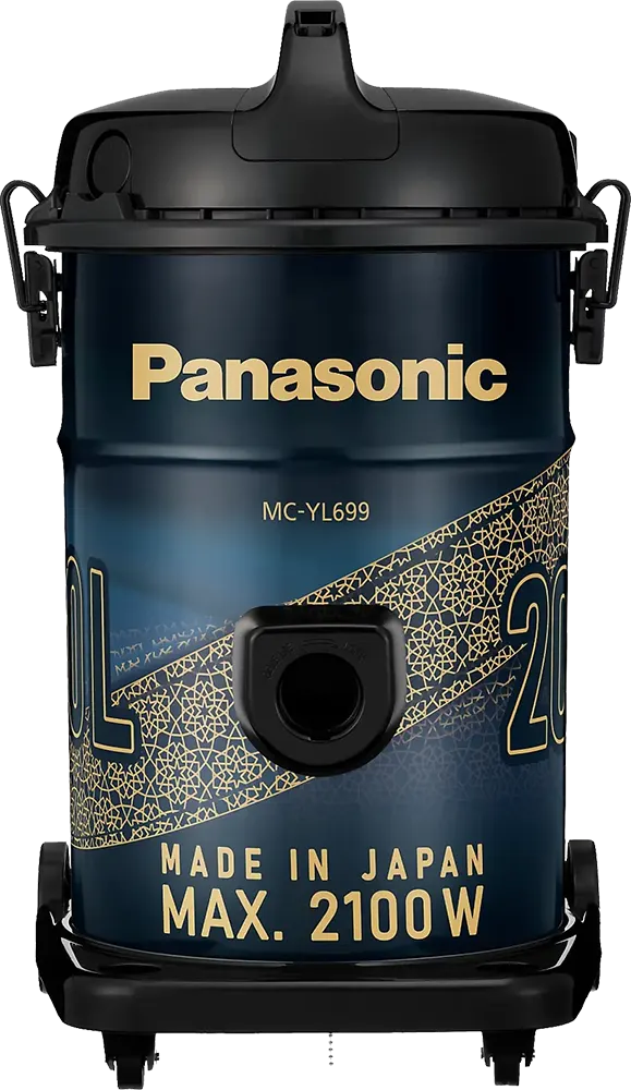 مكنسة كهربائية برميل باناسونيك، 2100 وات، 20 لتر، أسود، MC-YL699A