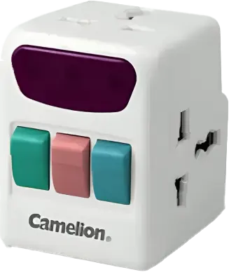 Camelion Power Strip, 3 Outlets, 250V, White, CMS-G140