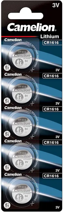 Camelion Battery, 3V, Lithium, 1 Battery, CR1616