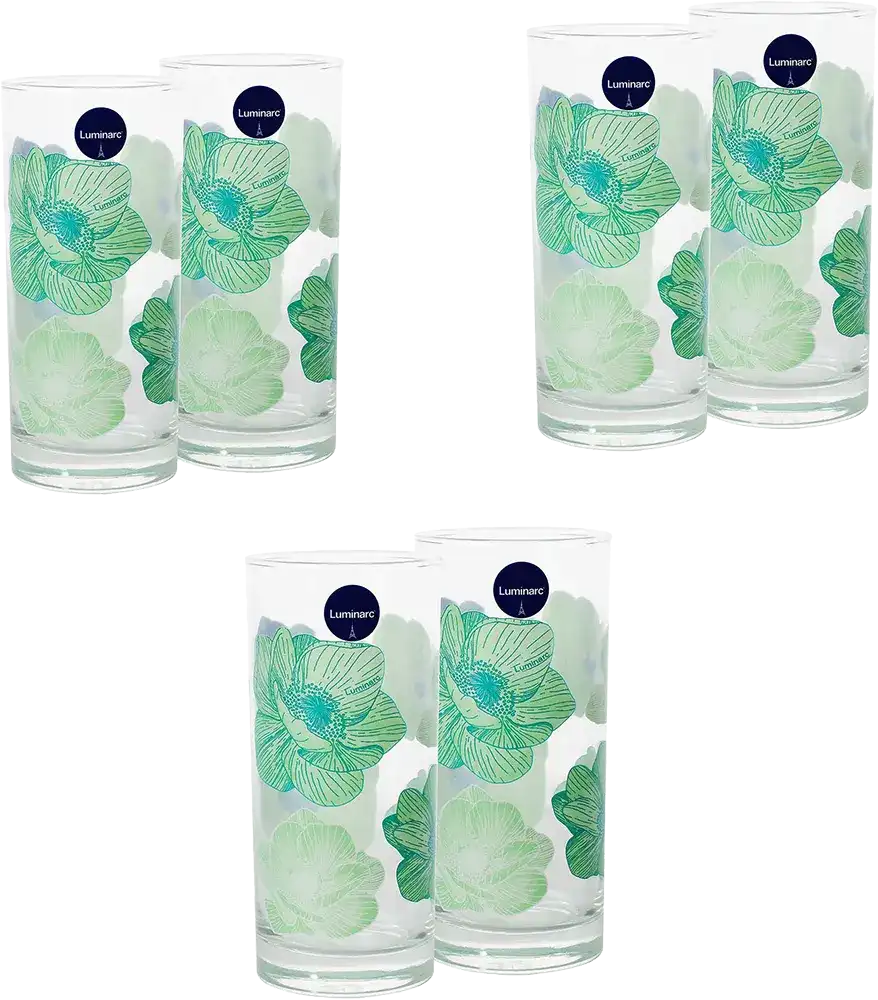 طقم شربات انابيلا لومينارك ، مكون من 7 قطع ، دورق + 6 شوب ، تركواز