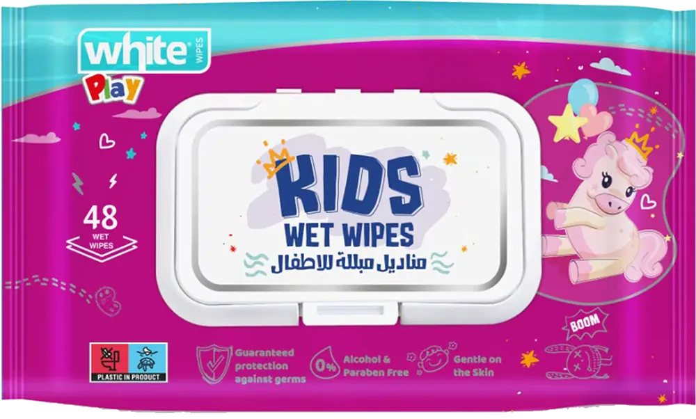 وايت كيدز مناديل مبللة للاطفال، 48 منديل