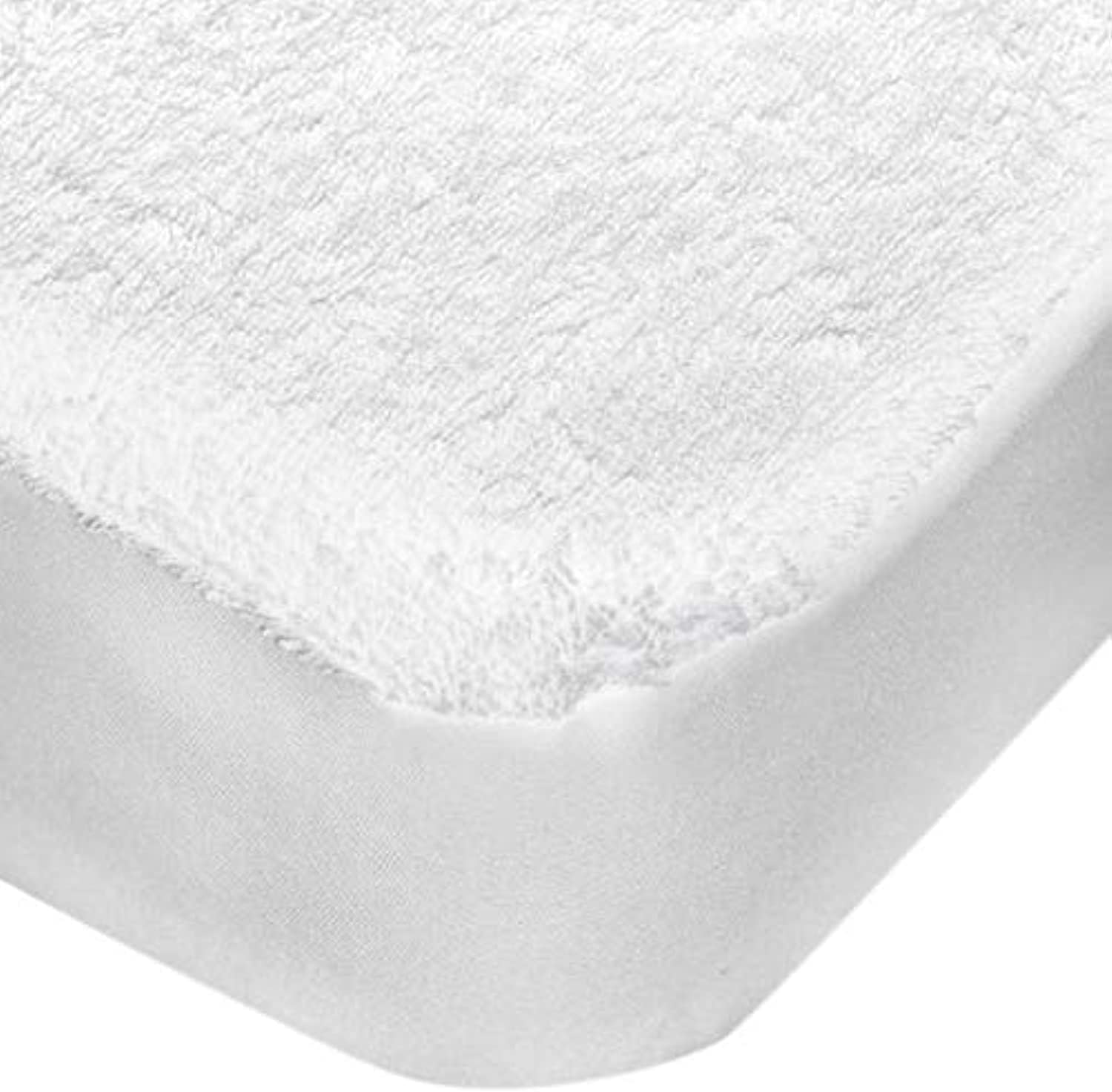 Bed Line Cotton Mattress Cover, 160x200 cm, Water and Liquid Resistant, White