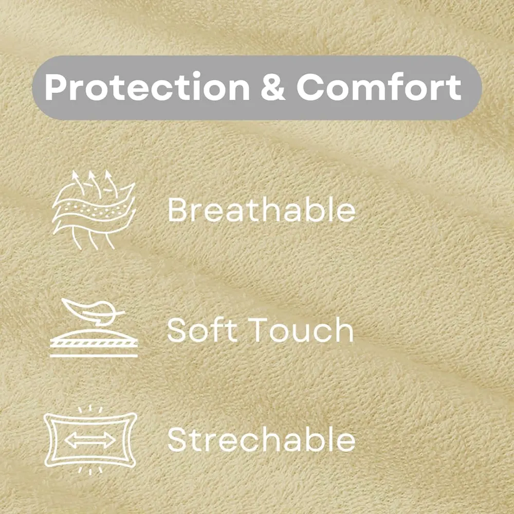 Bed Line Cotton Mattress Cover, 160x200 cm, Water and Liquid Resistant, Multicolor