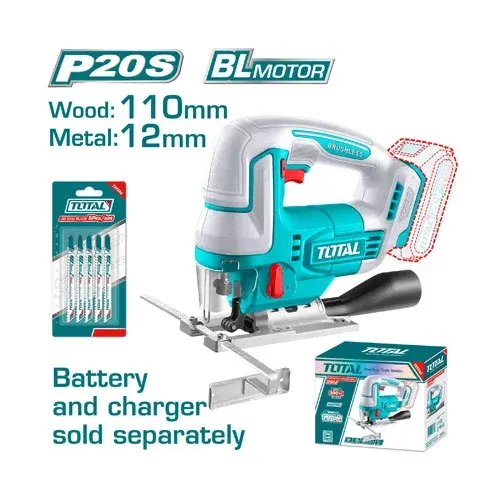 Total Tools 20V Cordless Jigsaw, without Battery and Charger, TJSLI1008