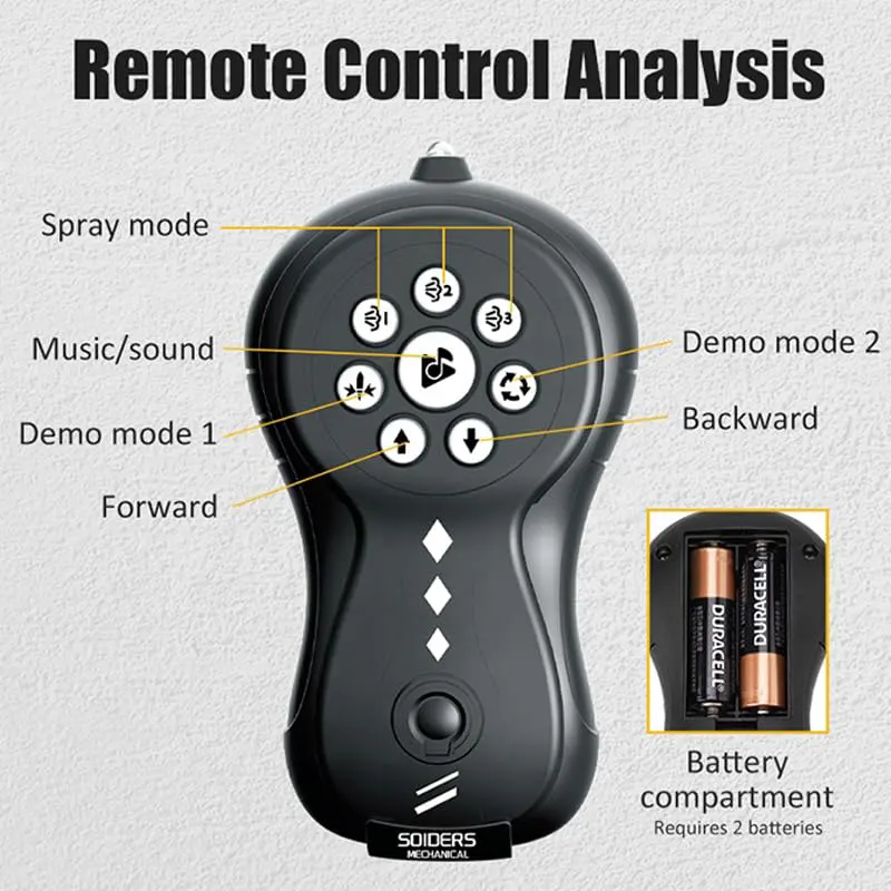 لعبة نحلة الرش بريموت تحكم عن بعد، تردد 2.4 جيجاهرتز، تأثيرات اضاءة led، موسيقى جذاب ، XB1219