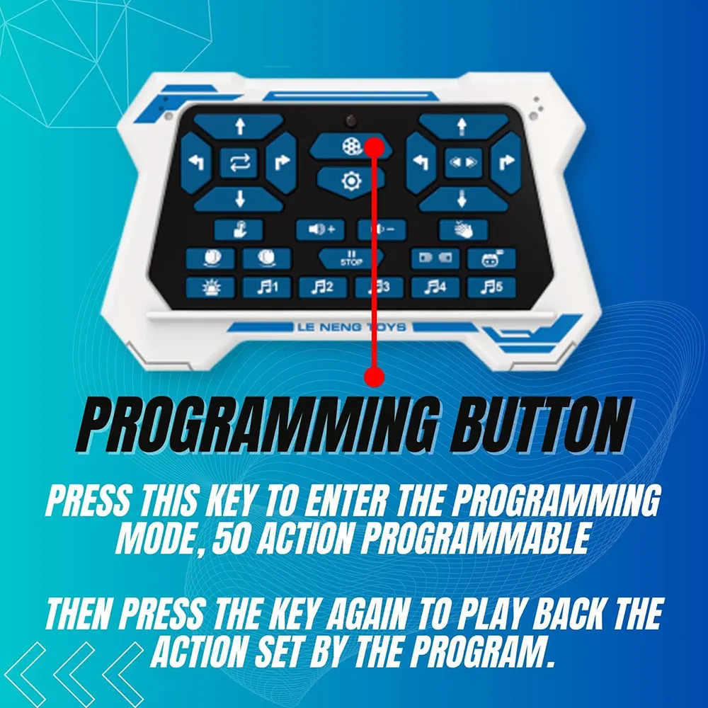 Smart Interactive Robot Toy, with Programmable Remote Control, Multiple Facial Expressions, White, K30