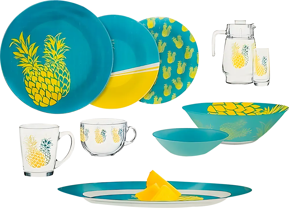 طقم عشاء أركوبيركس لومينارك اكانثا 46 قطعة، اماراتي،  Q3549