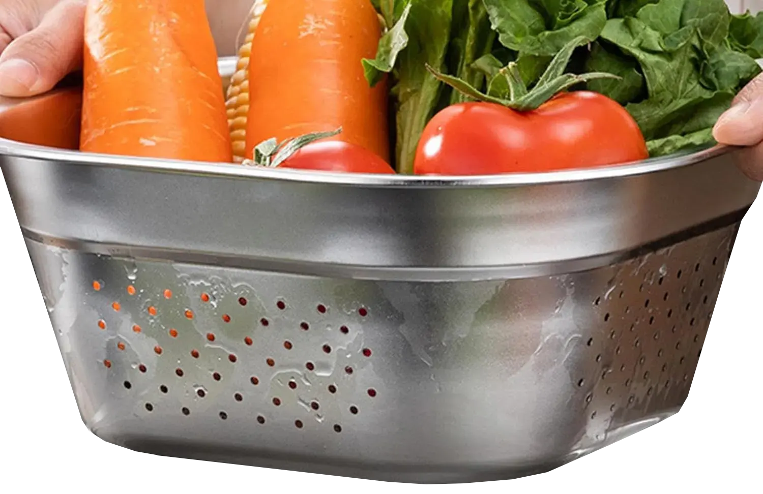 مصفاة مربعة استالس  ستيل ، سيلفر ، 24 سم