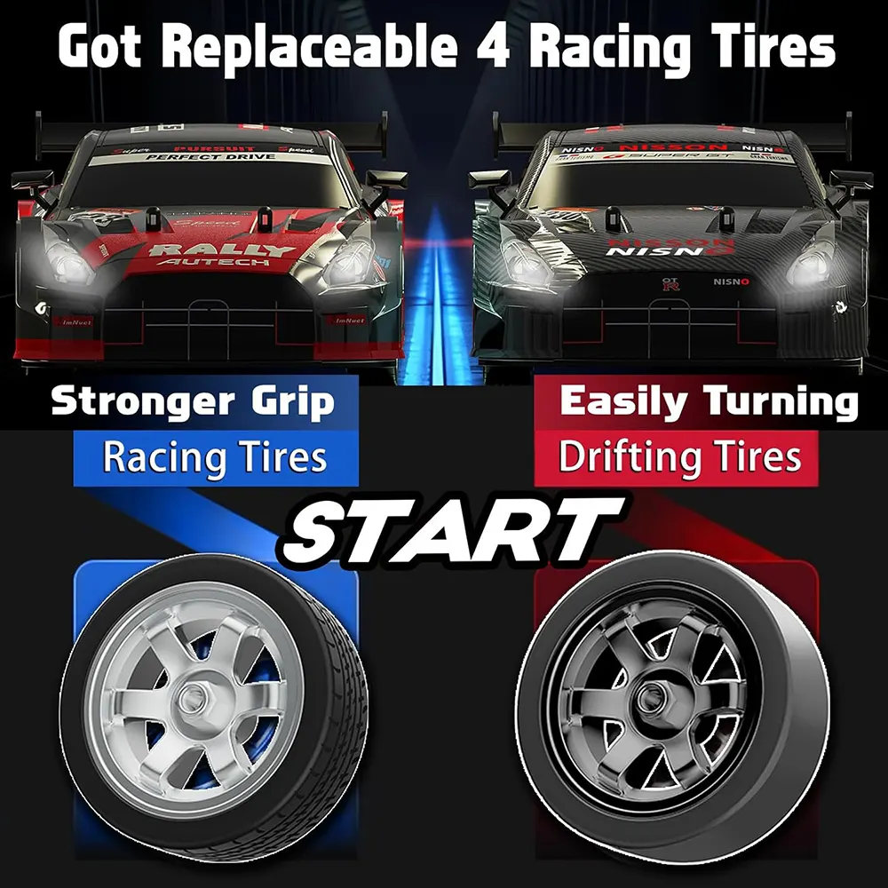 Rally Racing Car with Remote Control, 2.4GHz Frequency, 4WD, Rechargeable, DC191A