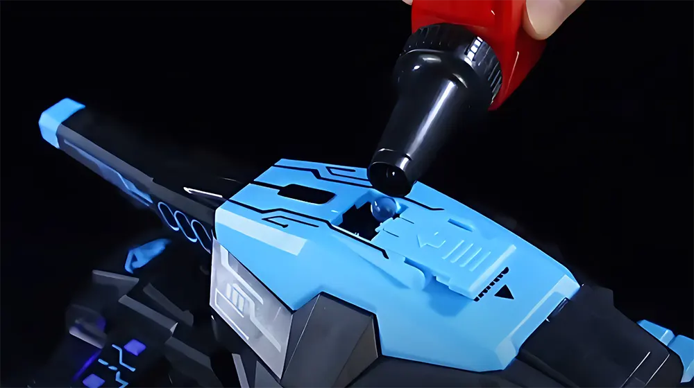 Military Tank Toy with Water Ball Shooting Cannon, Remote Control, Fun Light, 180 Degree Rotating Cannon, 999D-1