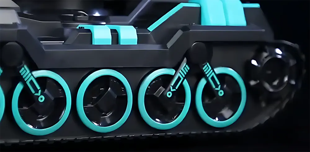 Military Tank Toy with Water Ball Shooting Cannon, Remote Control, Fun Light, 180 Degree Rotating Cannon, 999D-1