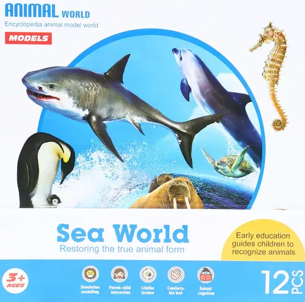 مجموعة مجسمات حيوانات بحرية ، 12