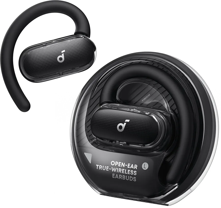 سماعة اذن  أنكر ساوندكور V40I ، بلوتوث 5.4 ، مقاومة للماء ، أسود ،  A3878H11  + حامل كابل مغناطيسي هدية