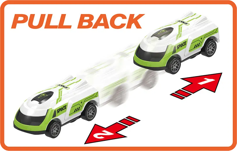 مجموعة بناء تراك سباق مغامرة الفضاء، 28 قطعة، سيارة دفع وسحب، ألوان متعددة