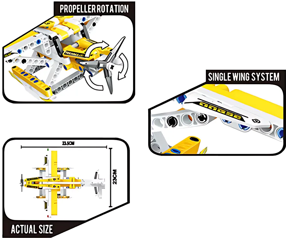 مكعبات ليجو بناء طائرة، 400 قطعة، مناسبة للأطفال من 6 سنوات، ألوان متعددة، 866