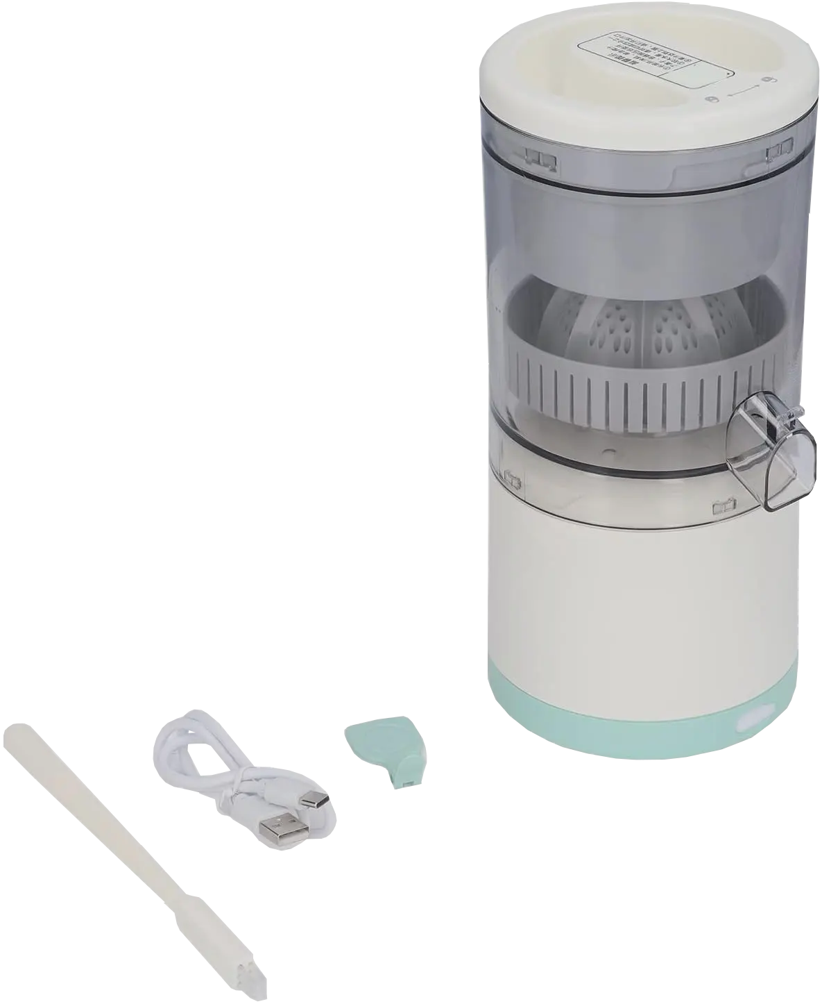 عصارة برتقال كهربائية بمنفذ USB ، ابيض