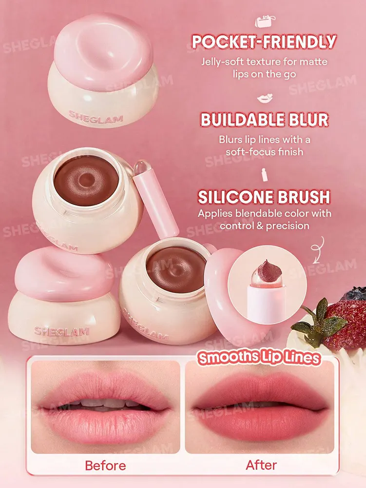 Sheglam Bounce Putty Pocket Lip Pot, Tomato Tango