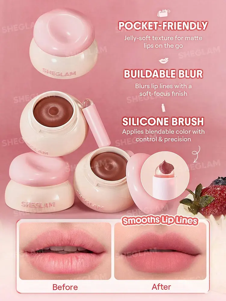 Sheglam Bounce Putty Pocket Lip Pot, Cherry Cheer