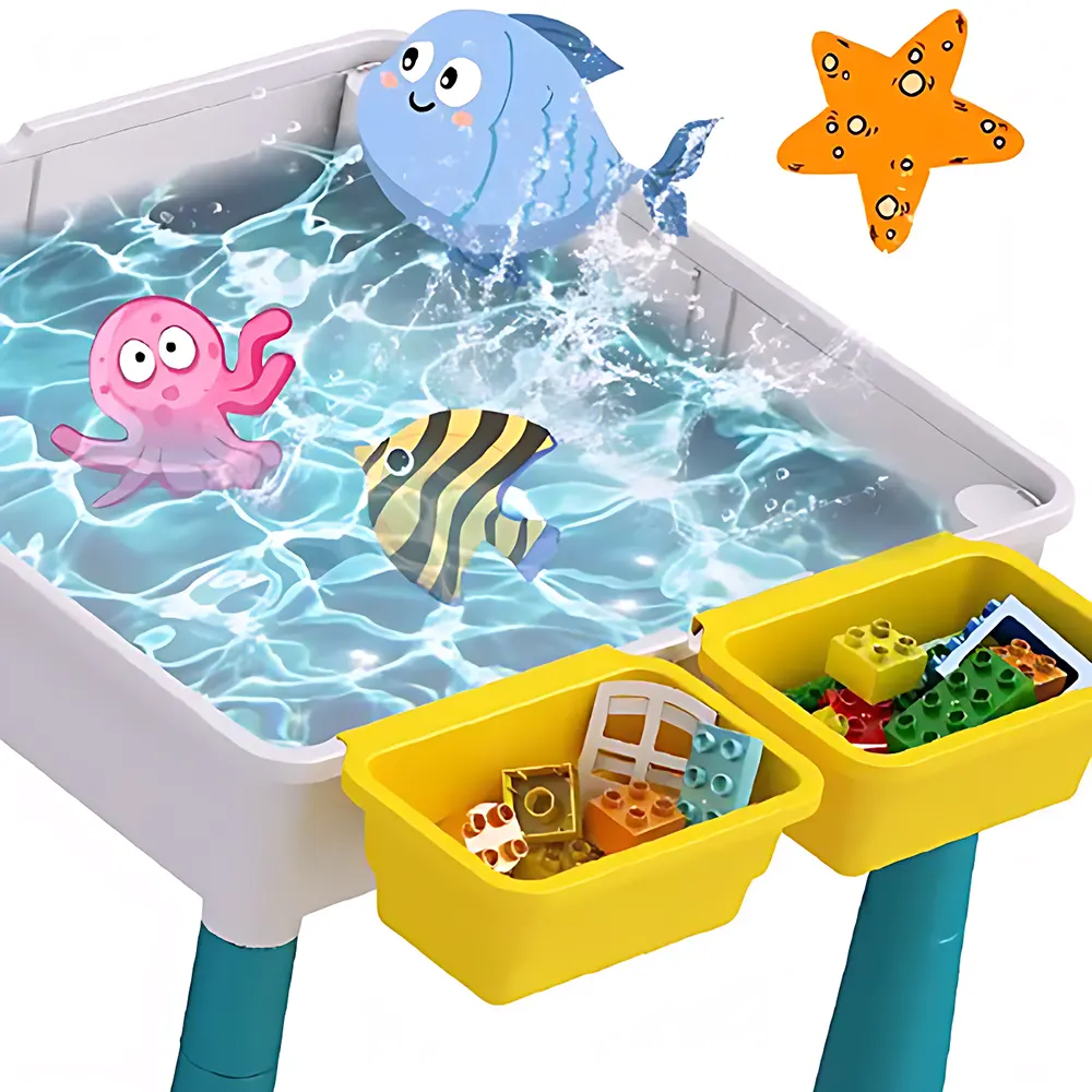 طاولة ألعاب للأطفال، 6 في 1، العاب فك وتركيب، تأتي مع كرسي للعب، 6303