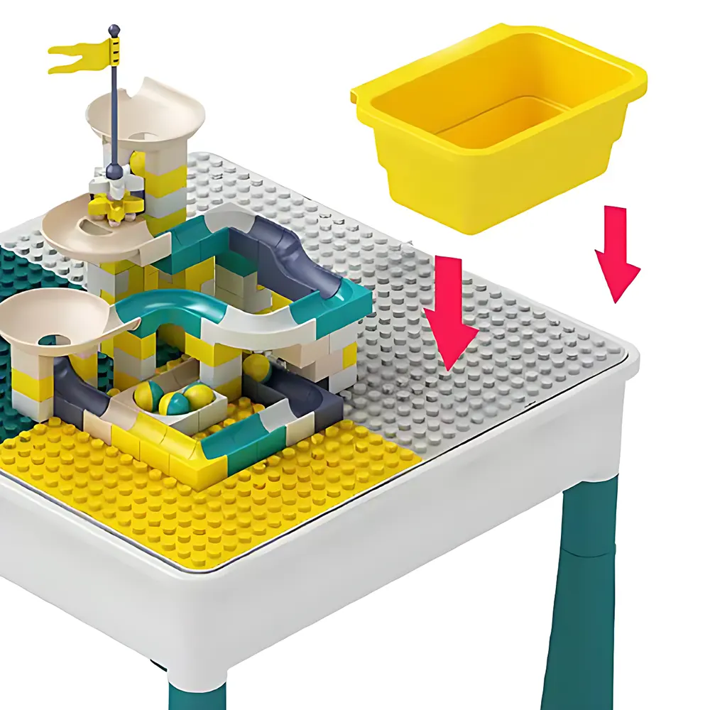 طاولة ألعاب للأطفال، 6 في 1، العاب فك وتركيب، تأتي مع كرسي للعب، 6303
