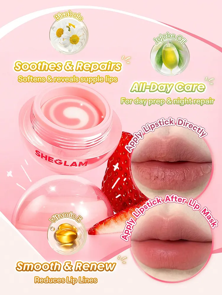 Sheglam Sweet Dreamz Lip Sleeping Mask, Strawberry Milk
