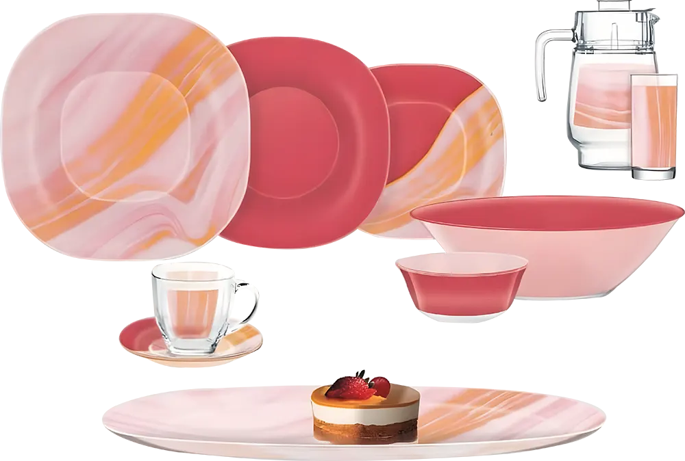 Luminarc Arcopyrex Glistheme 46-Piece Dinner Set, V4521