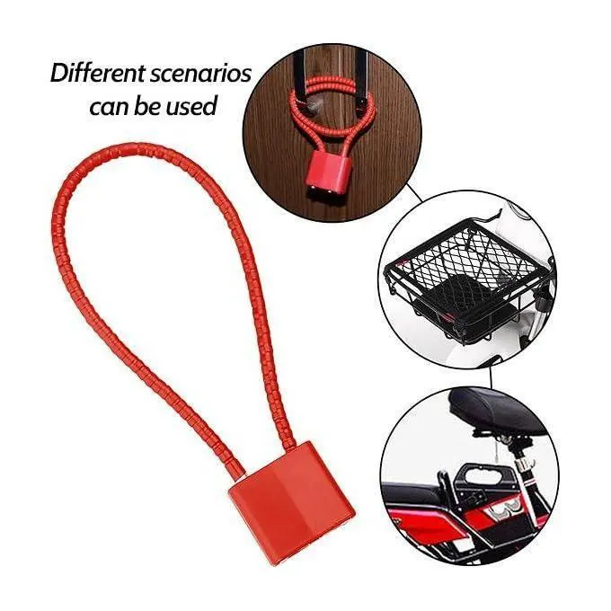 قفل  بمقبض ، حبل 38 سم ، متعدد الاستخدام ، احمر