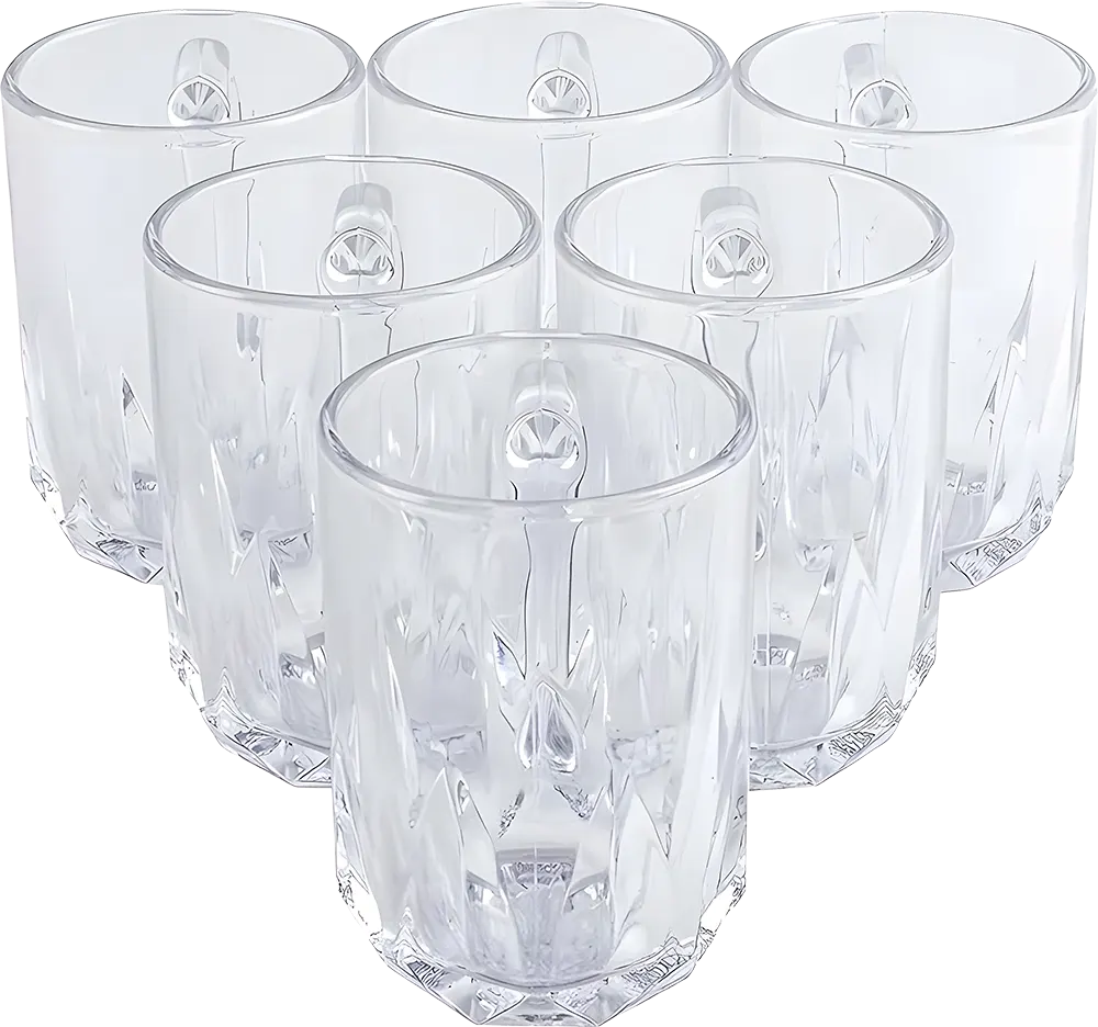 طقم مج زجاج ارتيك لومينارك، 6 قطع، 250 ملي، شفاف