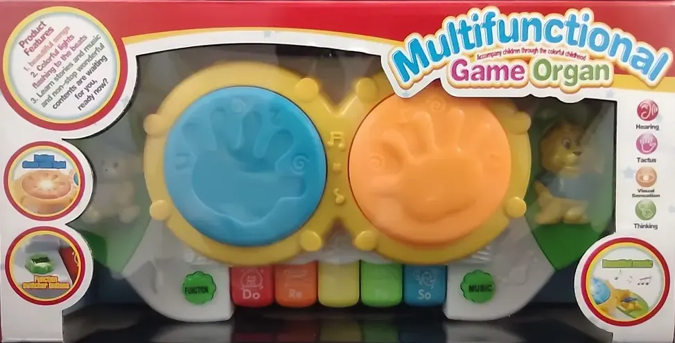 Multifunctional Musical Drum Toy with Electronic Keyboard for Children, DJ808-2