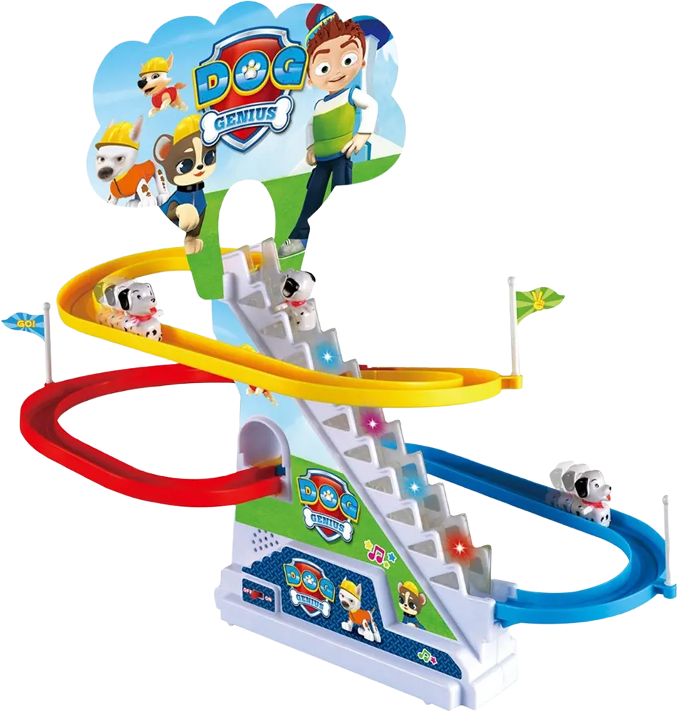 لعبة تسلق السلالم الكهربائية للكلاب، إضاءة led وامضة، آمنة ومتينة، مناسبة للاطفال من عمر 3 سنوات،  23-616