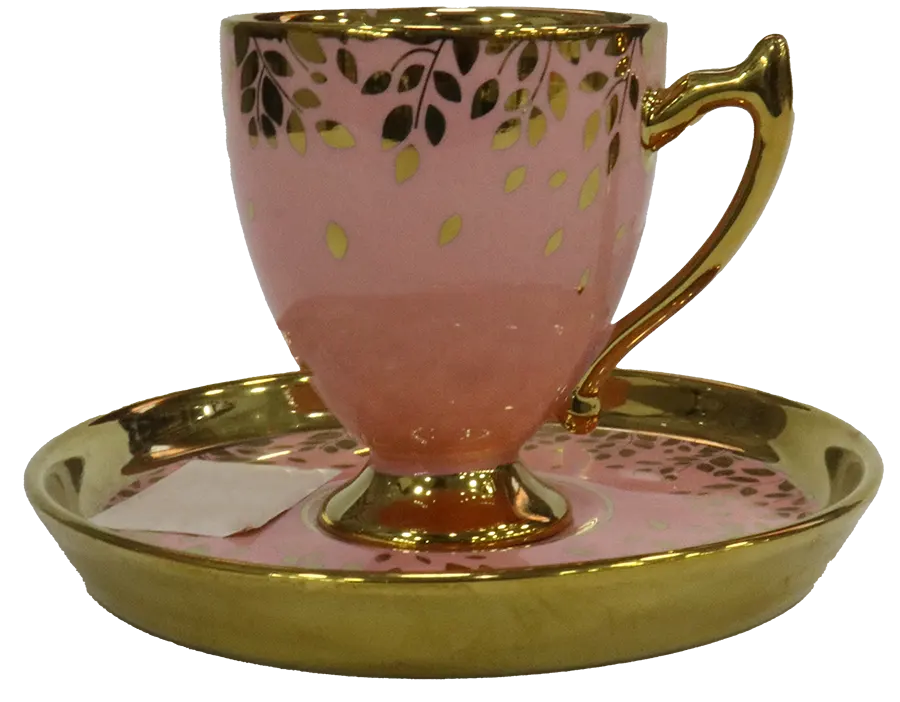 طقم قهوة بورسلين ، بينك ، 3134