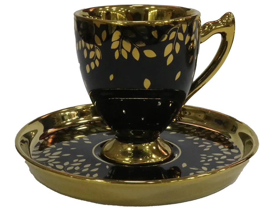 طقم قهوه بورسلين ، 12 قطعة ، اسود ، 3134
