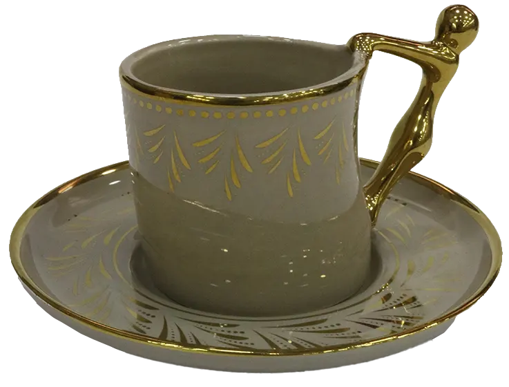 طقم قهوة بورسلين ، 12 قطعة ، بيج ،3131