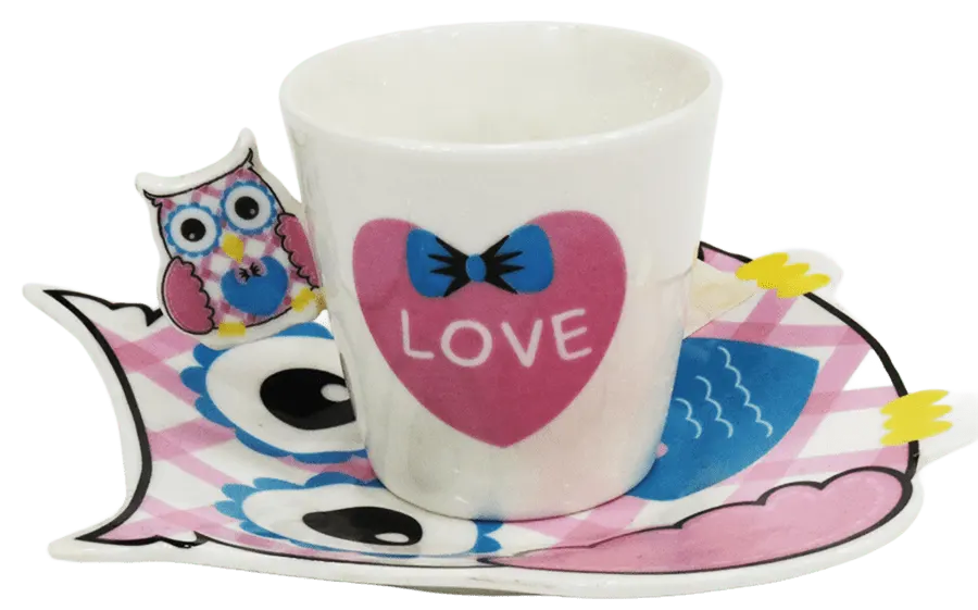 طقم قهوة بومة ، 12 قطعة ، 3002