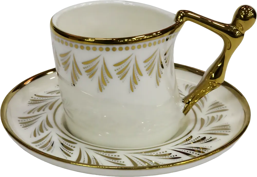 طقم قهوة بورسلين، 12 قطعة، أبيض،3131
