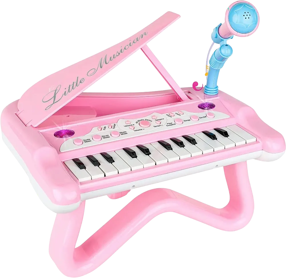 Girls piano toy with built-in microphone, multiple music modes, suitable for children 3 years and older