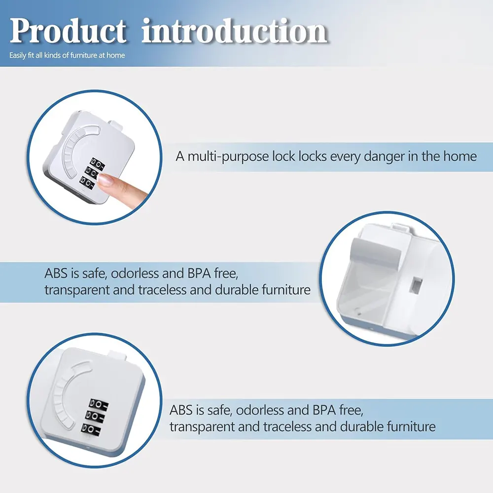 Multi-Purpose Password Refrigerator Lock, White, 54-16