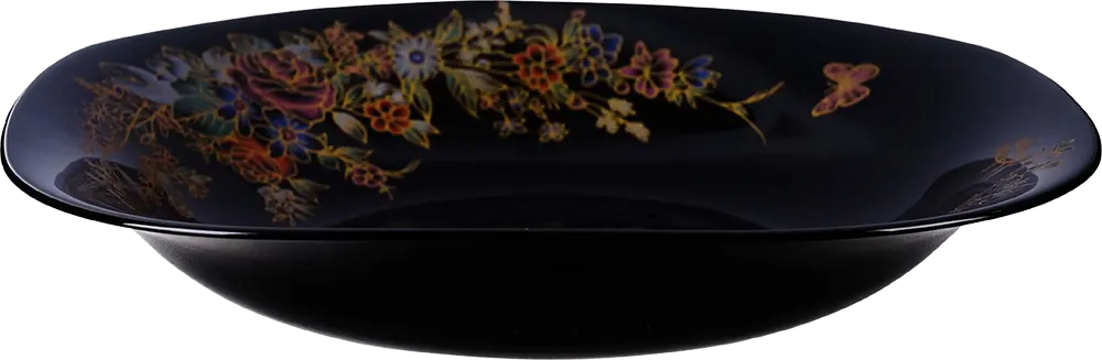 Arcopal 60-Piece Octagonal Dinner Set, Black, Model 2555