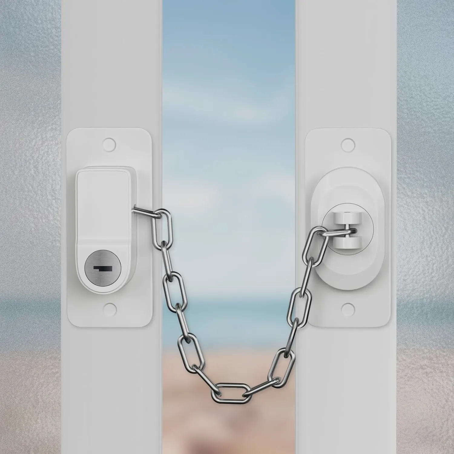 قفل تلاجة ونوافذ ، ابيض ، 054-9